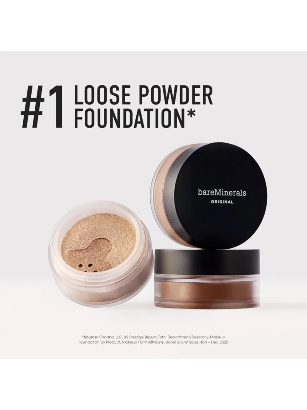 Loose Powder Foundation SPF 15 - Sheer to Full Coverage Face Makeup with Sun